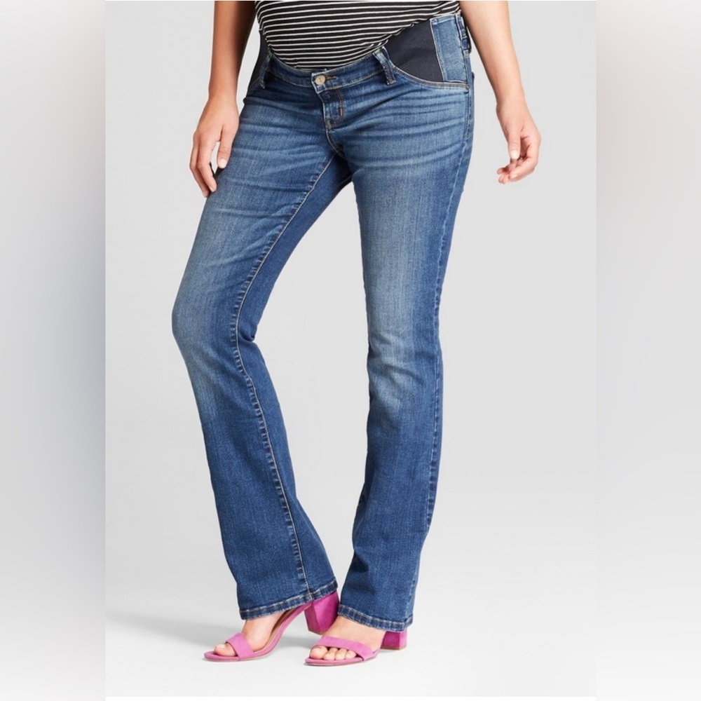 Under Belly Bootcut Maternity Jeans Isabel Maternity Ingrid & Isabel Dark Wash